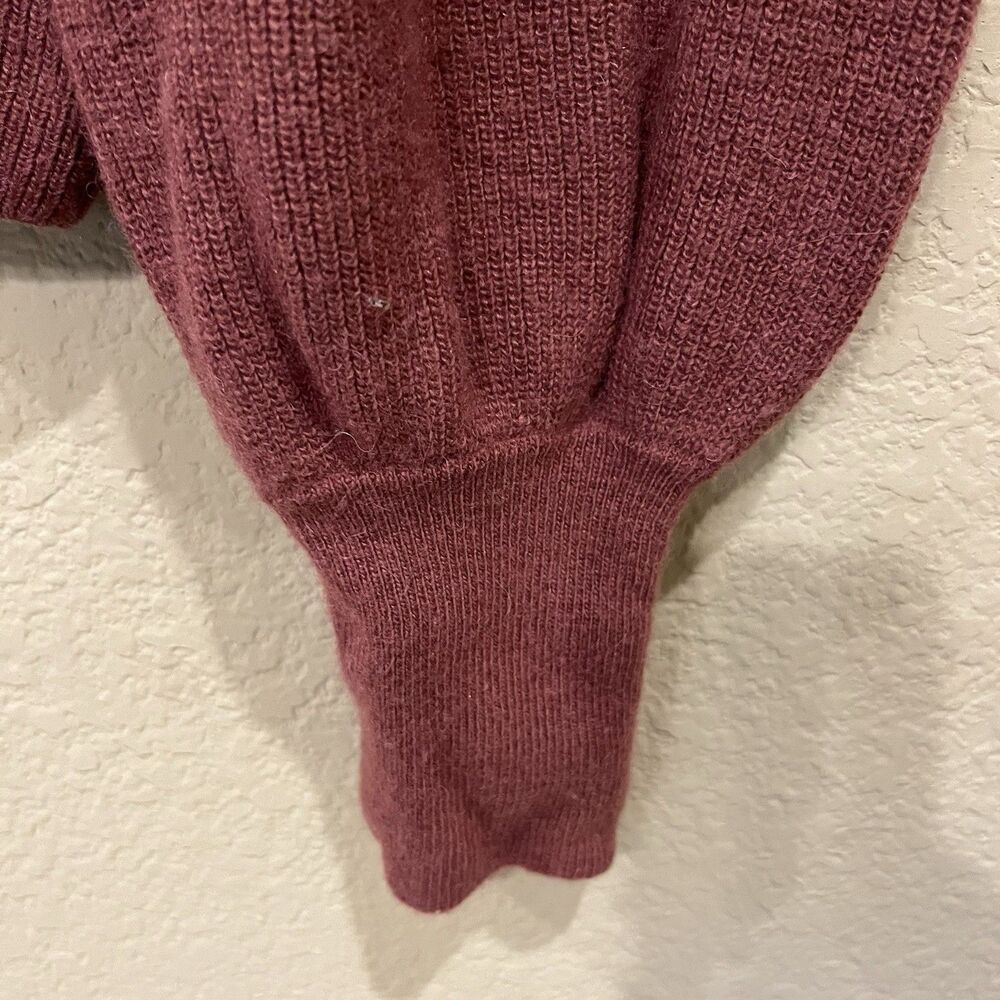Madewell Baybrook Large Pullover Sweater Dusty Rose Stretch Womens Wool Blend - Picture 3 of 6